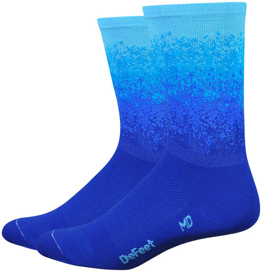 DeFeet Aireator 6" Socks Royal/Neptune/Carolina XL Pair-Goodwynn's