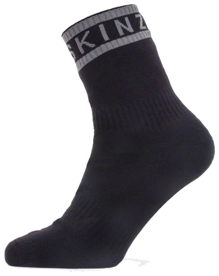 SealSkinz Mautby Waterproof Ankle Socks - Black/Gray Medium