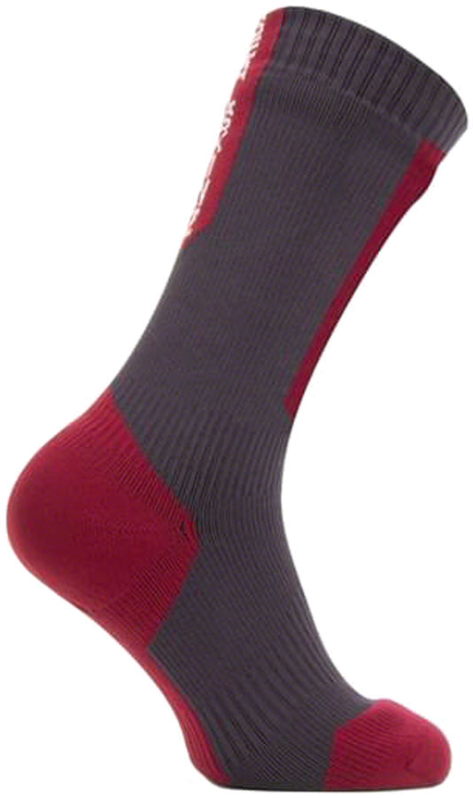 SealSkinz Runton Waterproof Mid Socks - Gray/Red/White Medium-Goodwynn&#39;sGoodwynn&#39;s