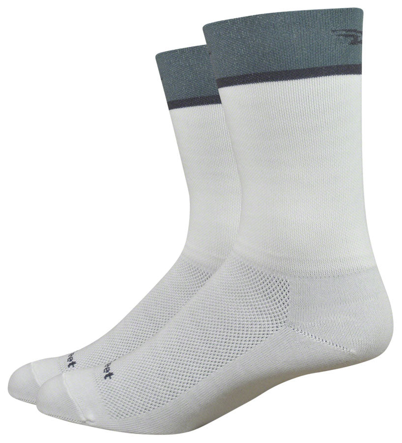 DeFeet Aireator Team Socks - 6" White/Graphite Small