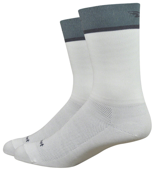 DeFeet Aireator Team Socks - 6" White/Graphite Small-Goodwynn's