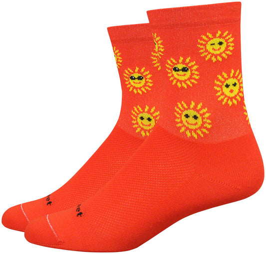 DeFeet Aireator 4" Socks Poinciana/Yellow S-Goodwynn's