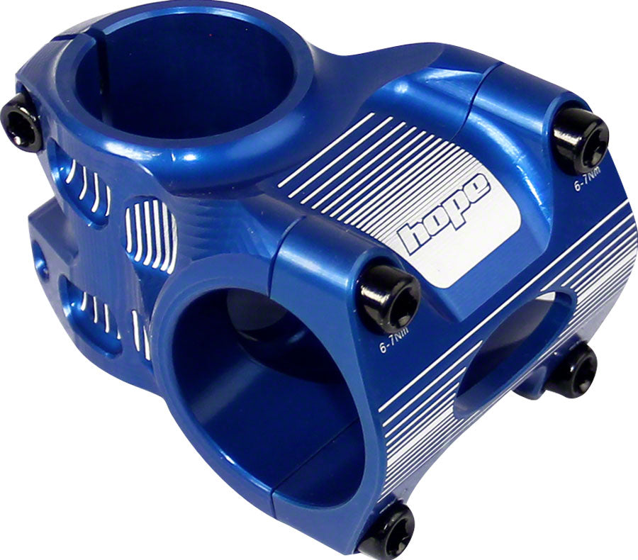 Hope AM/Freeride Stem - 35mm 31.8 Clamp +/-0 1 1/8" Aluminum Blue-Goodwynn&#39;sGoodwynn&#39;s