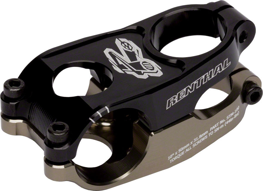 Renthal Duo Stem - 50mm 31.8 Clamp +/-10 1 1/8" Aluminum Black/Gold-Goodwynn&#39;sGoodwynn&#39;s