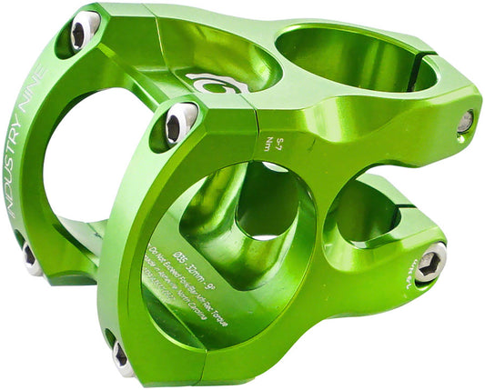 Industry Nine A35 Stem - 32mm 35 Clamp +/-9 1 1/8" Aluminum Lime-Goodwynn's