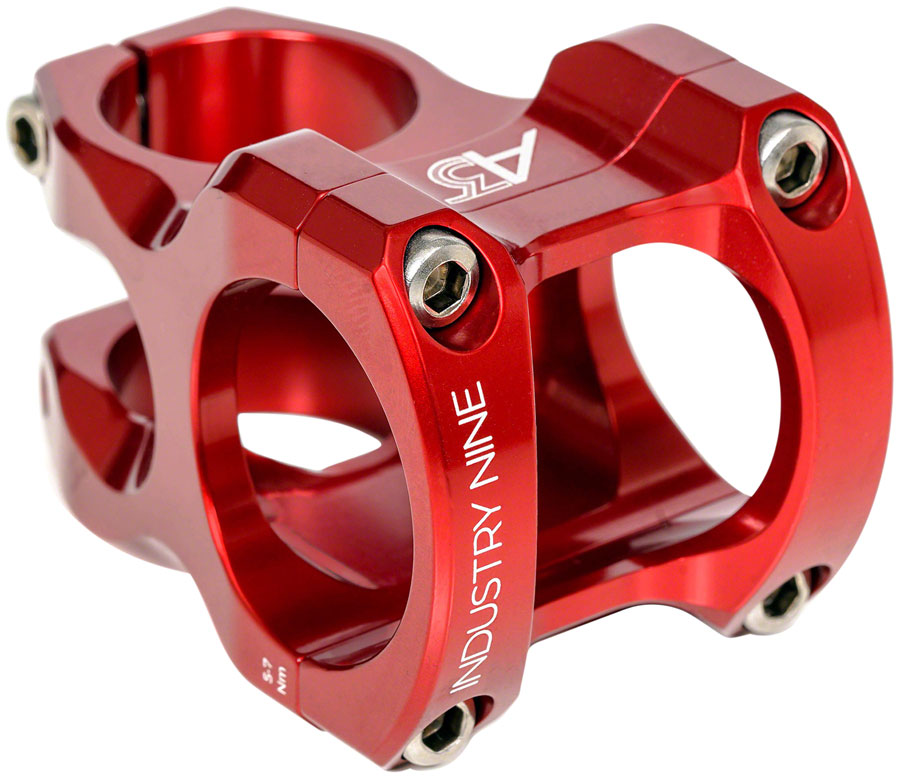 Industry Nine A318 Stem - 40mm 31.8mm Clamp +/-4.4 1 1/8" Aluminum Red