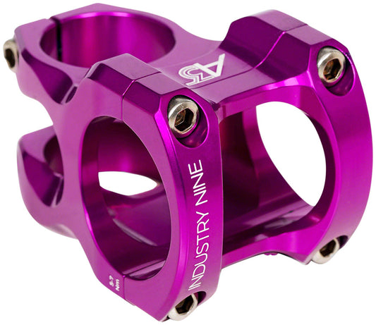 Industry Nine A318 Stem - 40mm 31.8mm Clamp +/-4.4 1 1/8" Aluminum Purple-Goodwynn's