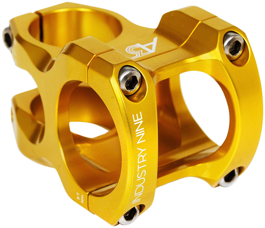 Industry Nine A35 Stem - 32mm 35mm Clamp +/-5 1 1/8" Aluminum Gold-Goodwynn&#39;sGoodwynn&#39;s