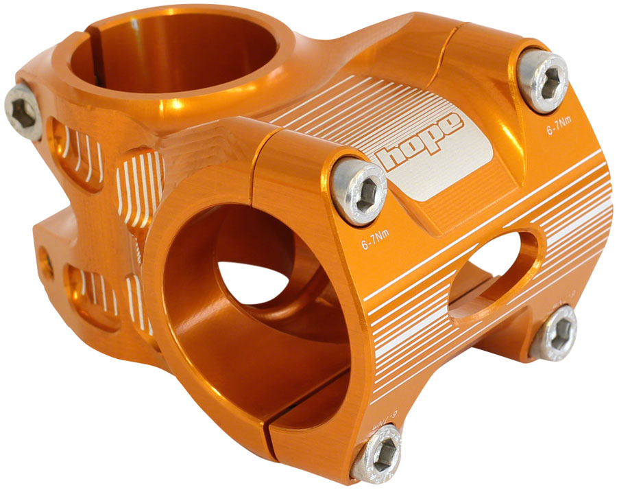 Hope AM/Freeride Stem - 35mm 31.8 Clamp +/-0 1 1/8" Aluminum Orange-Goodwynn&#39;sGoodwynn&#39;s