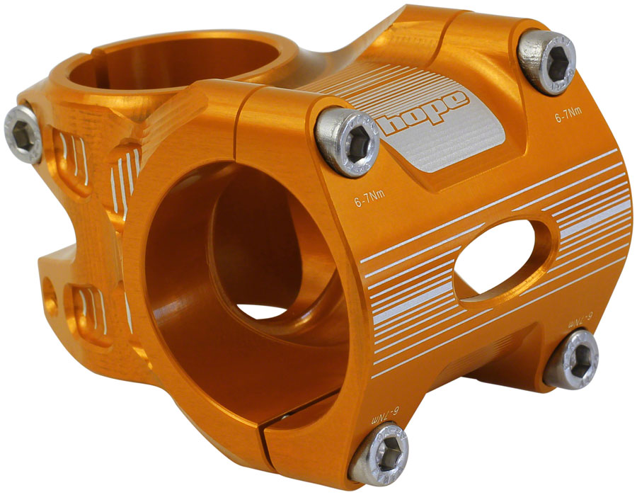 Hope AM/Freeride Stem - 35mm 35 Clamp +/-0 1 1/8" Aluminum Orange-Goodwynn&#39;sGoodwynn&#39;s