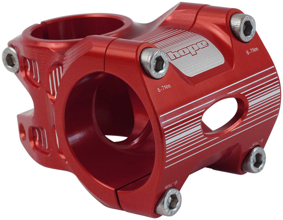 Hope AM/Freeride Stem - 35mm 35 Clamp +/-0 1 1/8" Aluminum Red-Goodwynn&#39;sGoodwynn&#39;s