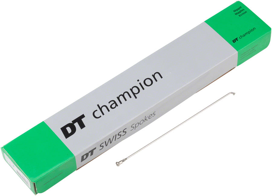 DT Swiss Champion Spoke: 2.0mm 299mm J-bend Silver Box of 100