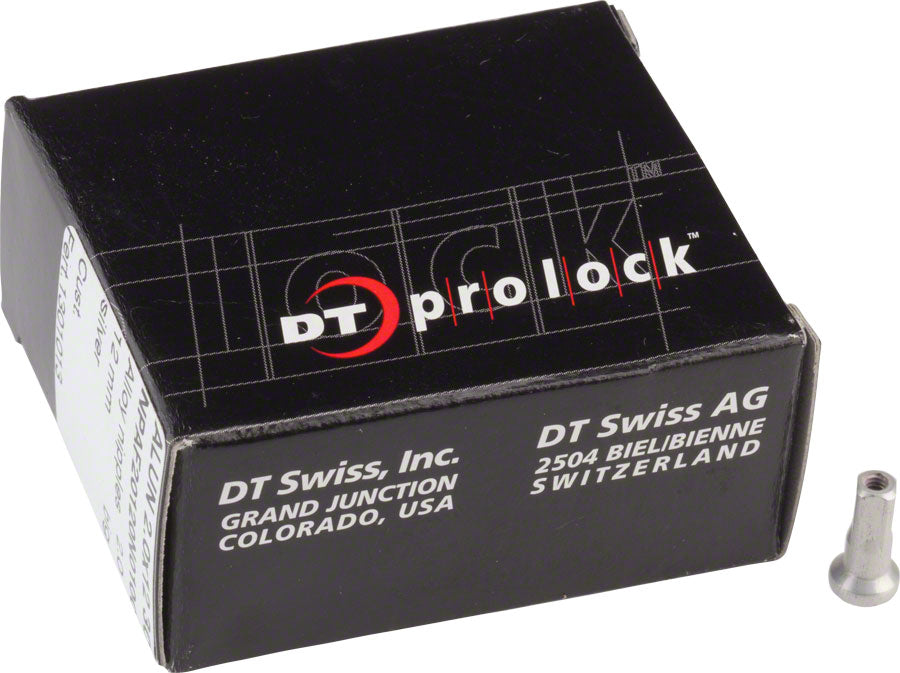 DT Swiss Pro Lock Aluminum Nipples: 2.0 x 12mm Silver Box of 100