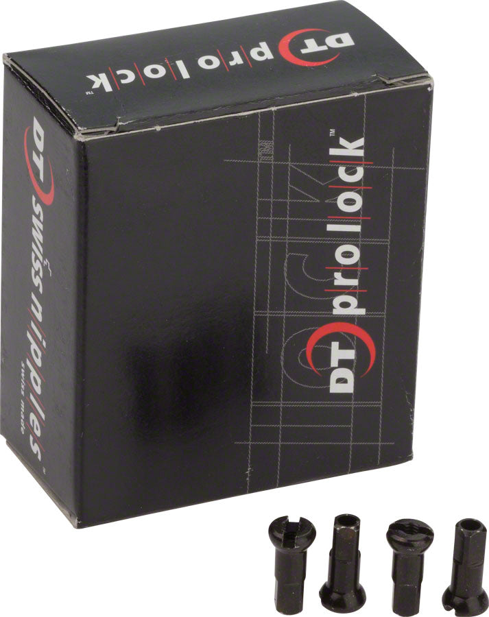 DT Swiss Pro Head Pro Lock Brass Nipples: 2.0 x 12mm Black Box of 100-Goodwynn&#39;sGoodwynn&#39;s