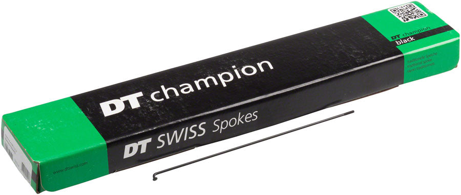 DT Swiss Champion Spoke: 2.0mm 266mm J-bend Black Box of 100-Goodwynn&#39;sGoodwynn&#39;s