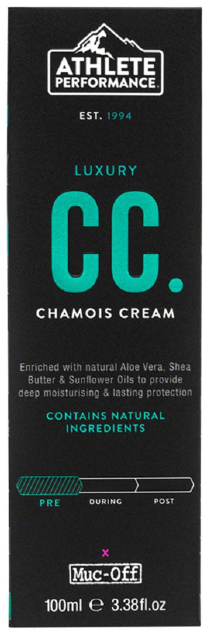 Athlete Performance by Muc-Off Luxury CC Chamois Cream: 100ml Tube-Goodwynn&#39;sGoodwynn&#39;s