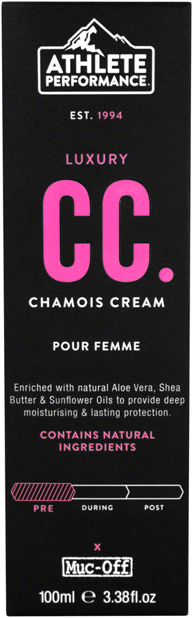 Athlete Performance by Muc-Off Womens Luxury CC Chamois Cream: 100ml Tube-Goodwynn&#39;sGoodwynn&#39;s