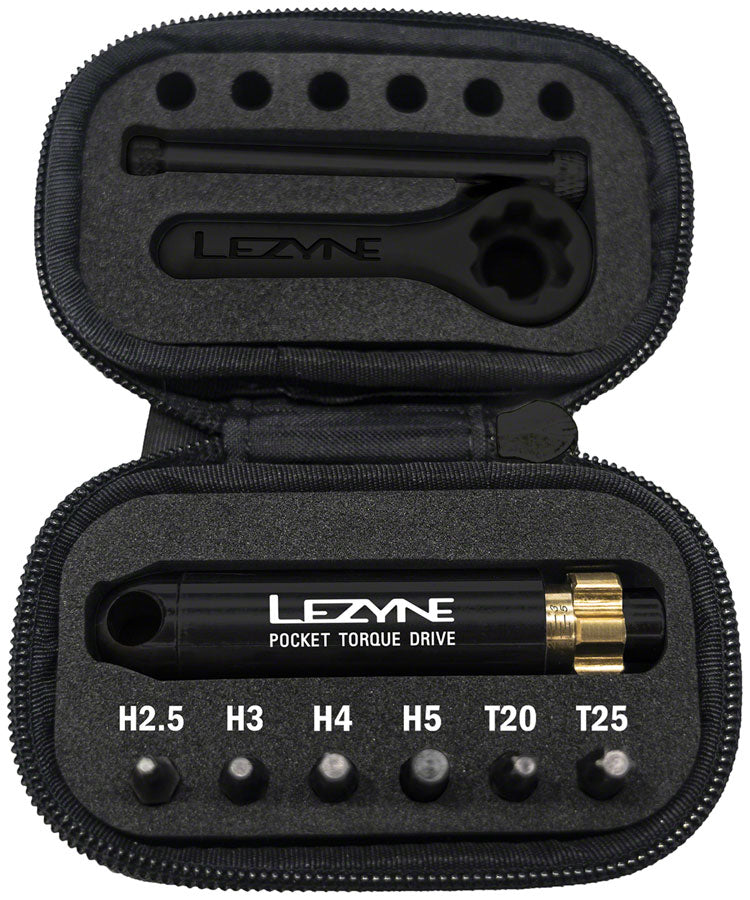 Lezyne Pocket Torque Drive Torque Wrench - 2-6 Nm 2.5 3 4 5MM T20 AND T25 BITS With Storage Case BLK-Goodwynn&#39;sGoodwynn&#39;s