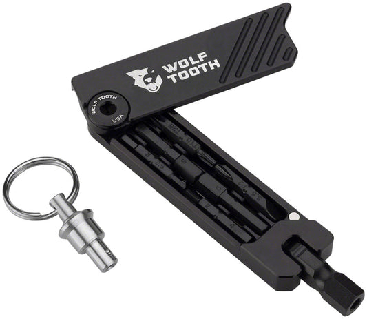 Wolf Tooth 6-Bit Hex Wrench Multi-Tool with Keyring - Black-Goodwynn's