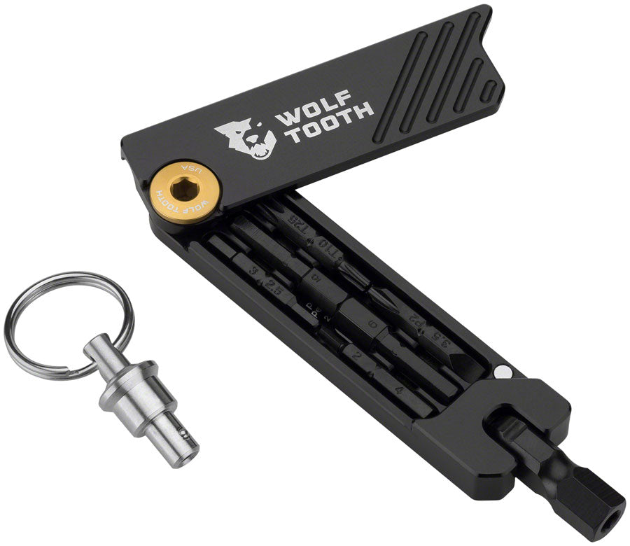 Wolf Tooth 6-Bit Hex Wrench Multi-Tool with Keyring - Gold-Goodwynn&#39;sGoodwynn&#39;s