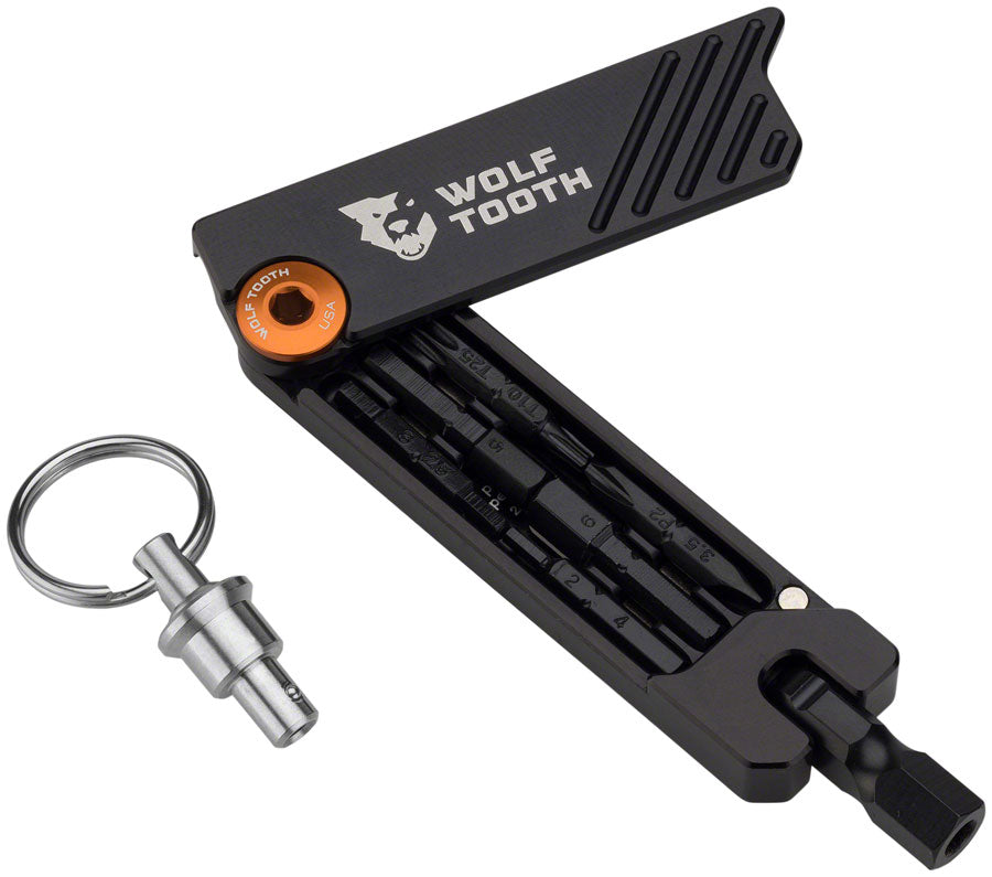 Wolf Tooth 6-Bit Hex Wrench Multi-Tool with Keyring - Orange-Goodwynn&#39;sGoodwynn&#39;s