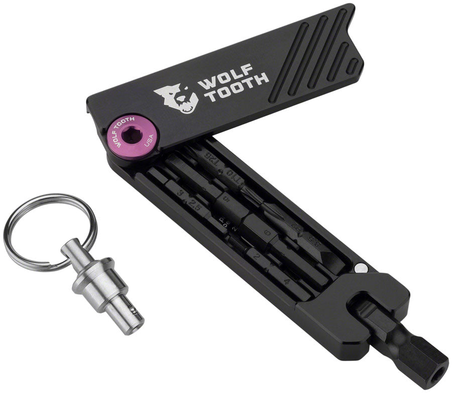 Wolf Tooth 6-Bit Hex Wrench Multi-Tool with Keyring - Purple-Goodwynn&#39;sGoodwynn&#39;s