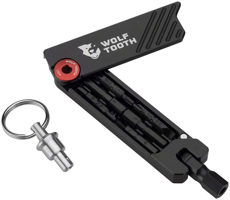 Wolf Tooth 6-Bit Hex Wrench Multi-Tool with Keyring - Red-Goodwynn&#39;sGoodwynn&#39;s