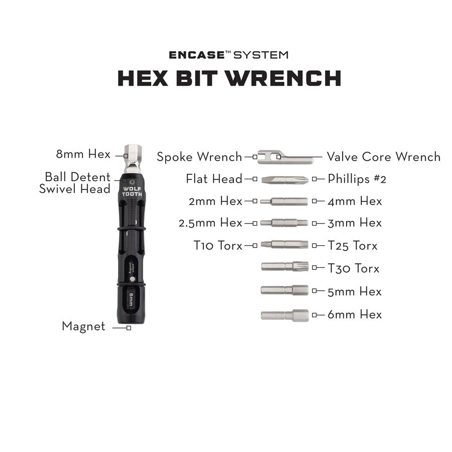 Wolf Tooth EnCase System Hex Bit Wrench Multi Tool-Goodwynn&#39;sGoodwynn&#39;s