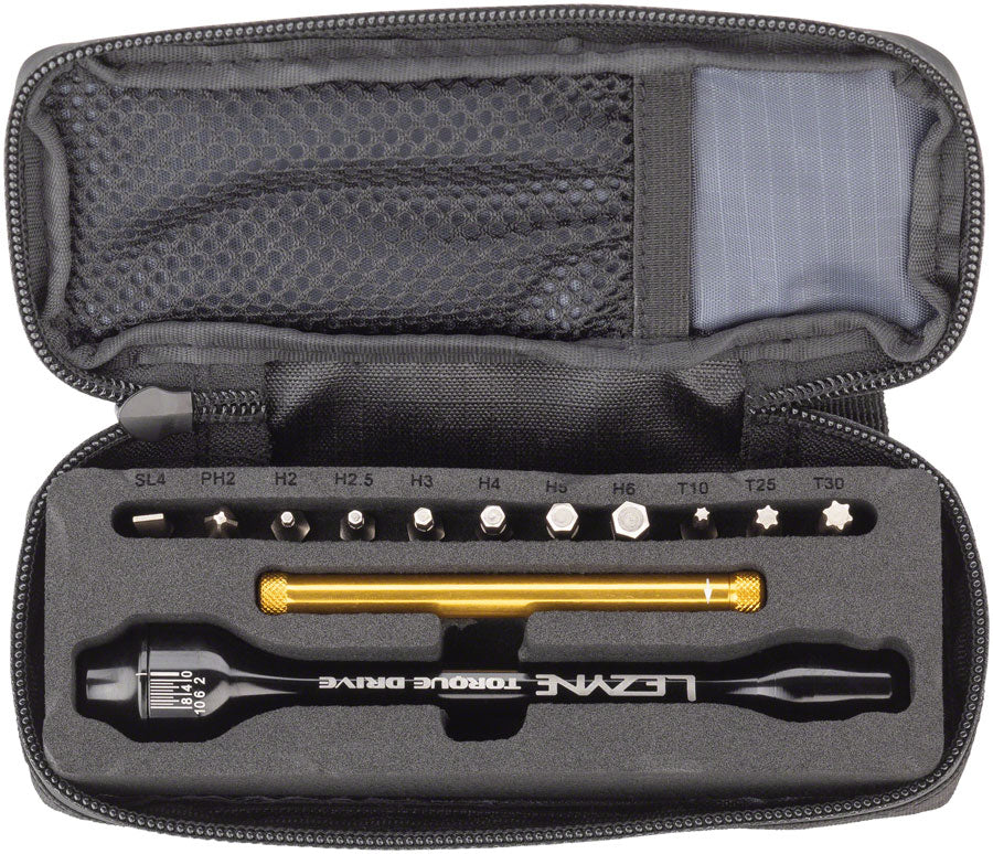 Lezyne Torque Drive  Torque Wrench - 2-9 Nm 2 2.5 3-6mm Hex   T10 T25 T30~ Flat/Phillips With Storage Case BLK-Goodwynn&#39;sGoodwynn&#39;s