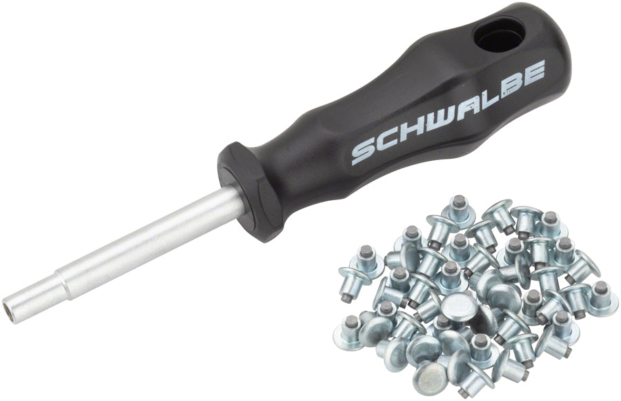 Schwalbe Tire Stud Tool Kit - 50 Steel Studs