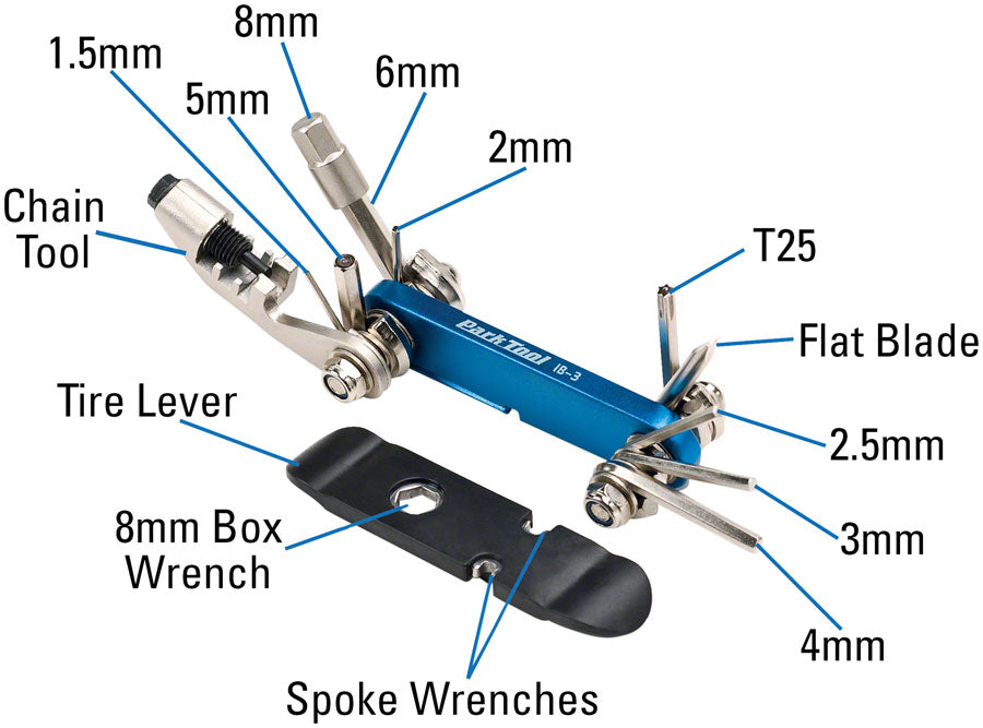 Park Tool IB-3C I-Beam Mini Folding Multi-Tool-Goodwynn&#39;sGoodwynn&#39;s