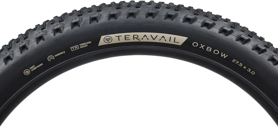 Teravail Oxbow Tire - 27.5 x 3 Tubeless Folding Black Durable Fast Compound