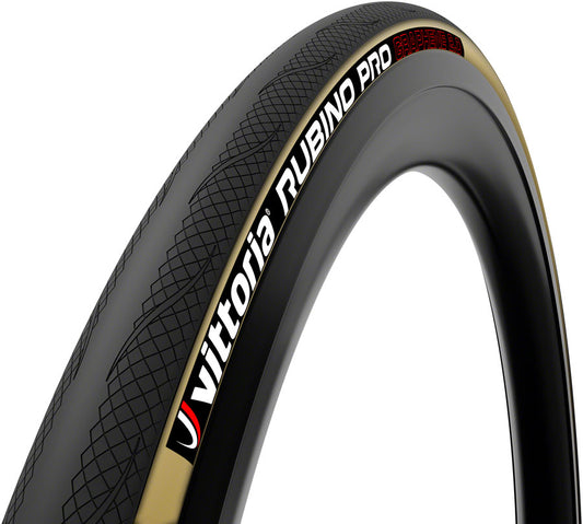 Vittoria Rubino Pro Tire - 700 x 25 Clincher Folding Black/Tan G2.0-Goodwynn's