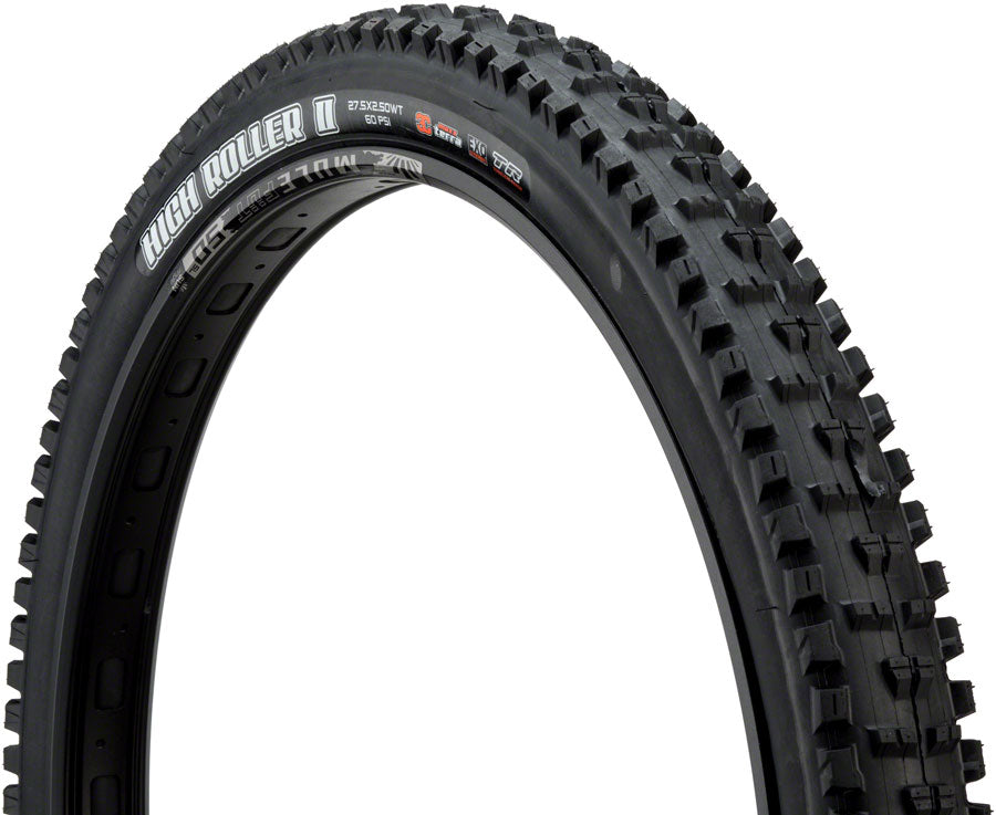 Maxxis High Roller II Tire - 27.5 x 2.5 Tubeless Folding BLK 3C Maxx Terra EXO Wide Trail