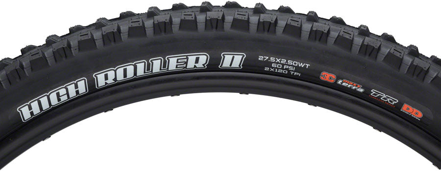 Maxxis High Roller II Tire - 27.5 x 2.6 Tubeless Folding BLK Dual EXO Wide Trail