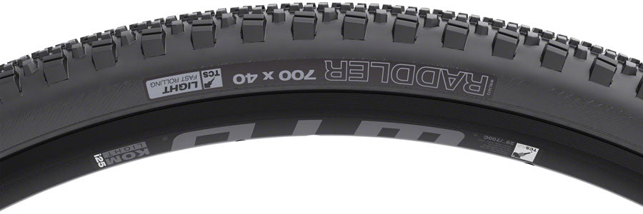 WTB Raddler Tire - 700 x 40 TCS Tubeless Folding Black Light Fast Rolling