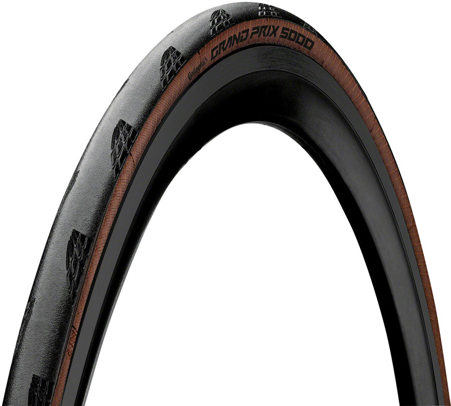 Continental Grand Prix 5000 Tire - 700 x 25 Clincher Folding BLK/Transparent BLKChili Vectran Breaker LazerGrip ACT