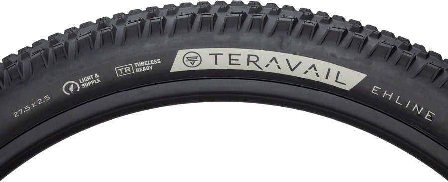 Teravail Ehline Tire - 27.5 x 2.5 Tubeless Folding BLK Durable Fast Compound