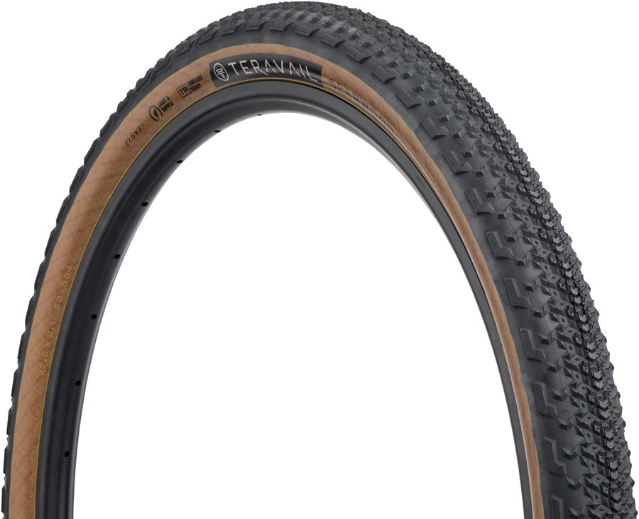 Teravail Sparwood Tire - 27.5 x 2.1 Tubeless Folding Tan Light and Supple