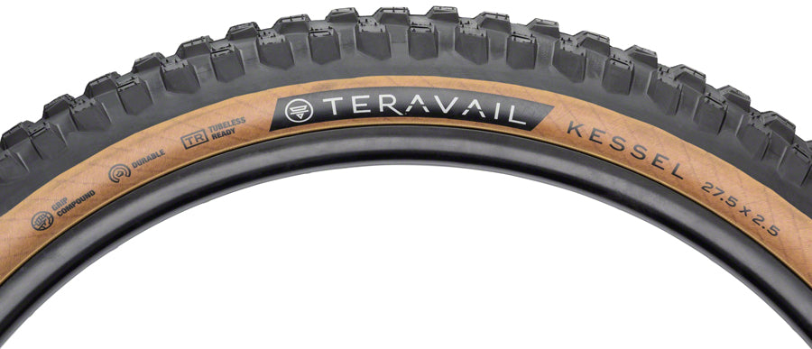 Teravail Kessel Tire - 27.5 x 2.5 Tubeless Folding Tan Durable