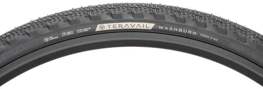 Teravail Washburn Tire - 700 x 42 Tubeless Folding Black Light and Supple-Goodwynn&#39;sGoodwynn&#39;s