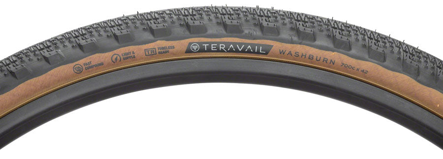 Teravail Washburn Tire - 700 x 42 Tubeless Folding Tan Light and Supple-Goodwynn&#39;sGoodwynn&#39;s