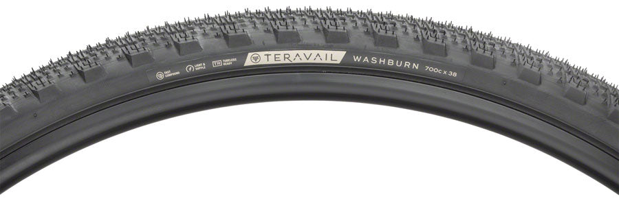 Teravail Washburn Tire - 700 x 38 Tubeless Folding Black Light and Supple-Goodwynn&#39;sGoodwynn&#39;s