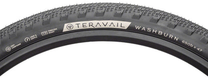 Teravail Washburn Tire - 650b x 47 Tubeless Folding Black Light and Supple