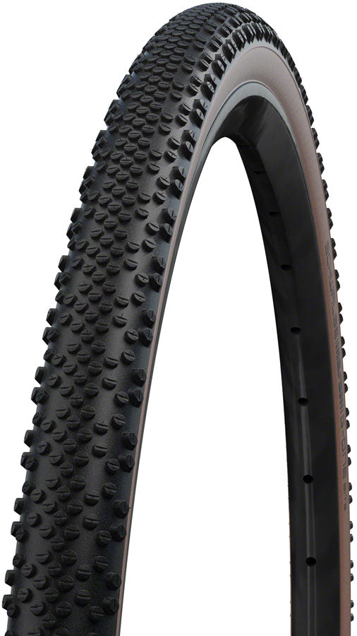 Schwalbe G-One Bite Tire - 700 x 38 Tubeless Folding BLK/Bronze Performance Line Race Guard Addix-Goodwynn&#39;sGoodwynn&#39;s