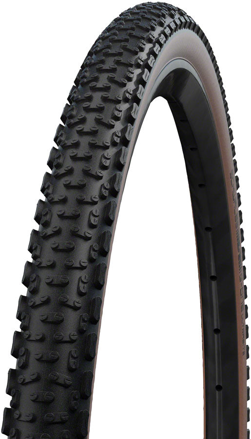 Schwalbe G-One Ultrabite Tire - 700 x 50 Tubeless Folding BLK/Bronze Performance Line Race Guard Addix-Goodwynn's