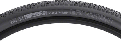 WTB Riddler Tire - 700 x 45 TCS Tubeless Folding BLK Light Fast Rolling SG2