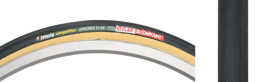 Vittoria Juniores Tire - 650c x 21 Tubular Folding Black/Tan-Goodwynn's