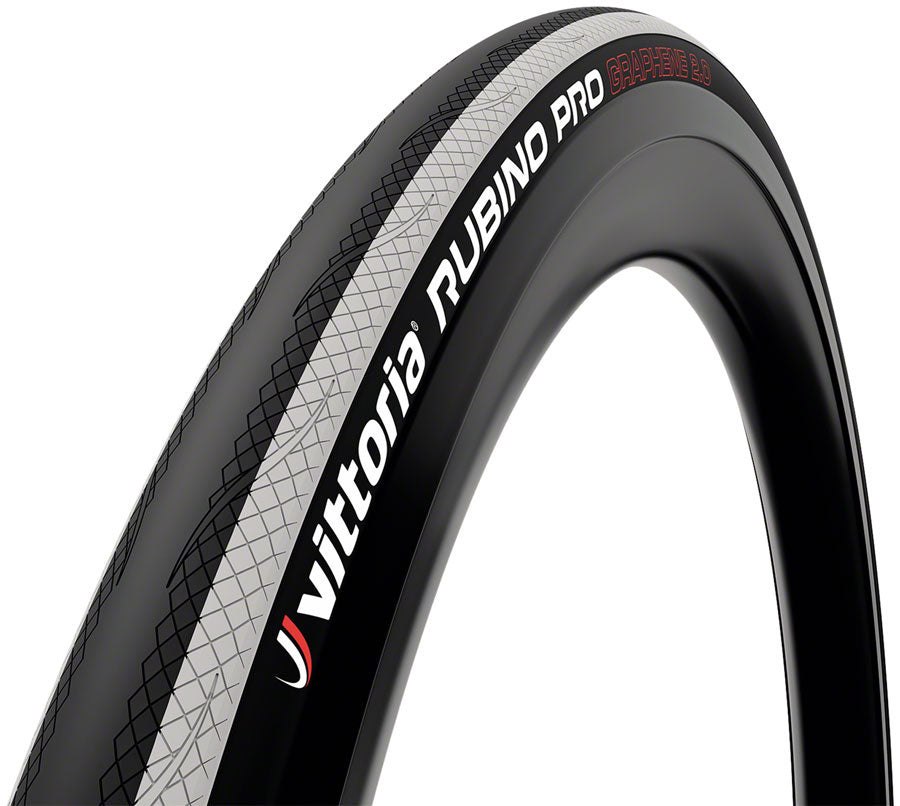 Vittoria Rubino IV Tire - 700 x 25 Clincher  Folding  Black/White 3C G2.0-Goodwynn&#39;sGoodwynn&#39;s