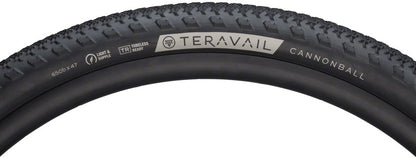 Teravail Cannonball Tire - 650b x 47 Tubeless Folding BLK Light Supple Fast Compound